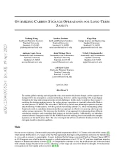 Optimizing Carbon Storage Operations for Long-Term Safety