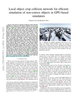 Local object crop collision network for efficient simulation of
  non-convex objects in GPU-based simulators