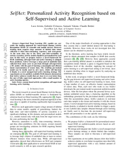 SelfAct: Personalized Activity Recognition based on Self-Supervised and
  Active Learning