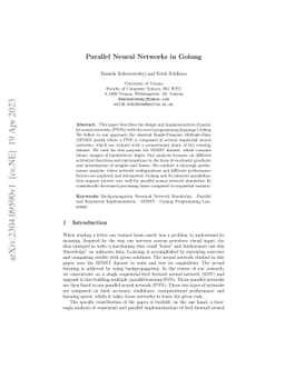 Parallel Neural Networks in Golang