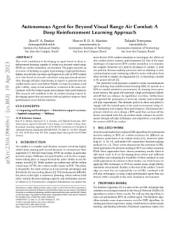 Autonomous Agent for Beyond Visual Range Air Combat: A Deep
  Reinforcement Learning Approach