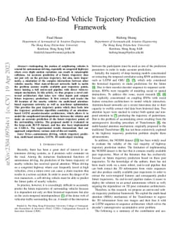 An End-to-End Vehicle Trajcetory Prediction Framework