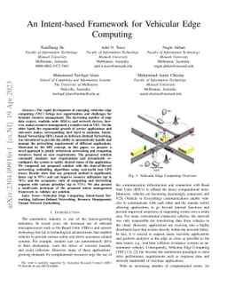 An Intent-based Framework for Vehicular Edge Computing