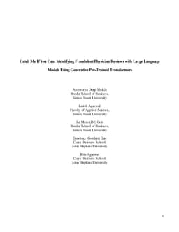 Catch Me If You Can: Identifying Fraudulent Physician Reviews with Large
  Language Models Using Generative Pre-Trained Transformers