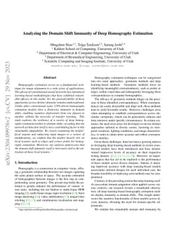 Analyzing the Domain Shift Immunity of Deep Homography Estimation