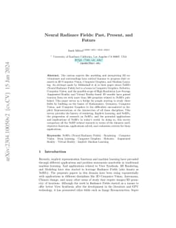 Neural Radiance Fields: Past, Present, and Future