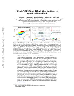 LiDAR-NeRF: Novel LiDAR View Synthesis via Neural Radiance Fields