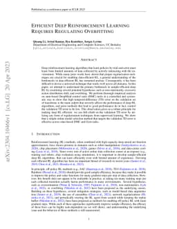 Efficient Deep Reinforcement Learning Requires Regulating Overfitting