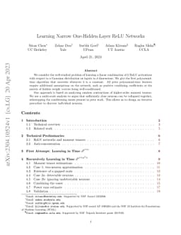 Learning Narrow One-Hidden-Layer ReLU Networks
