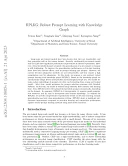 RPLKG: Robust Prompt Learning with Knowledge Graph