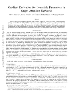 Gradient Derivation for Learnable Parameters in Graph Attention Networks
