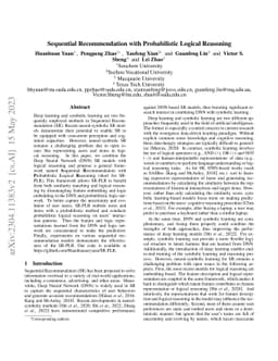 Sequential Recommendation with Probabilistic Logical Reasoning