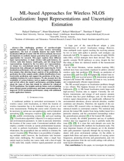ML-based Approaches for Wireless NLOS Localization: Input
  Representations and Uncertainty Estimation
