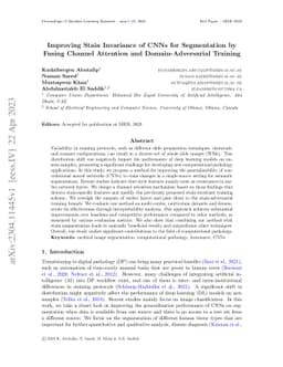 Improving Stain Invariance of CNNs for Segmentation by Fusing Channel
  Attention and Domain-Adversarial Training