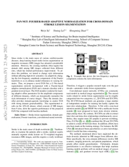 FAN-Net: Fourier-Based Adaptive Normalization For Cross-Domain Stroke
  Lesion Segmentation