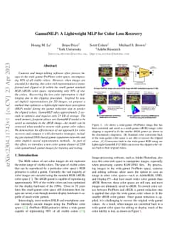 GamutMLP: A Lightweight MLP for Color Loss Recovery