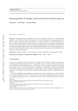 Estimating Failure Probability with Neural Operator Hybrid Approach