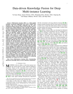 Data-driven Knowledge Fusion for Deep Multi-instance Learning