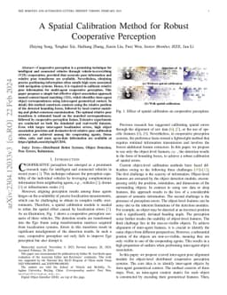 A Spatial Calibration Method for Robust Cooperative Perception