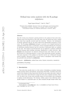 Ordinal time series analysis with the R package otsfeatures