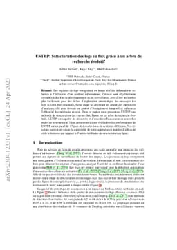 USTEP: Structuration des logs en flux gr{â}ce {à} un arbre de
  recherche {é}volutif