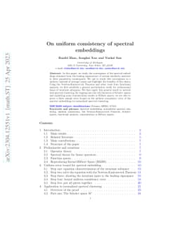 On Uniform Consistency of Spectral Embeddings