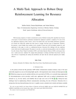A Multi-Task Approach to Robust Deep Reinforcement Learning for Resource
  Allocation