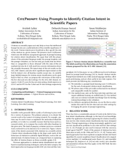 CitePrompt: Using Prompts to Identify Citation Intent in Scientific
  Papers
