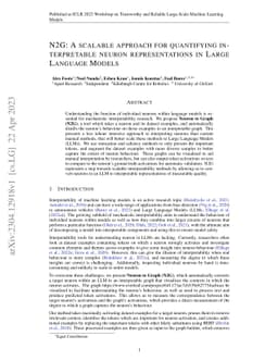 N2G: A Scalable Approach for Quantifying Interpretable Neuron
  Representations in Large Language Models