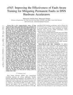 eFAT: Improving the Effectiveness of Fault-Aware Training for Mitigating
  Permanent Faults in DNN Hardware Accelerators