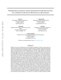 Federated Learning with Uncertainty-Based Client Clustering for
  Fleet-Wide Fault Diagnosis