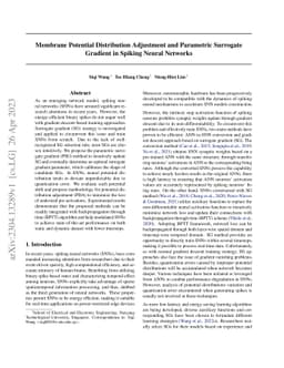 Membrane Potential Distribution Adjustment and Parametric Surrogate
  Gradient in Spiking Neural Networks