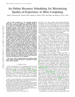 An Online Resource Scheduling for Maximizing Quality-of-Experience in
  Meta Computing