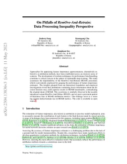 On Pitfalls of $\textit{RemOve-And-Retrain}$: Data Processing Inequality
  Perspective