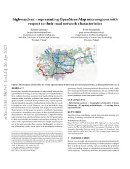 highway2vec -- representing OpenStreetMap microregions with respect to
  their road network characteristics