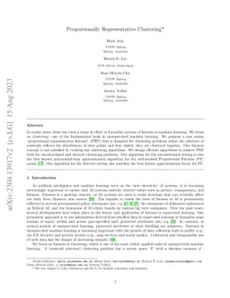 Proportionally Representative Clustering