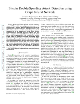 Bitcoin Double-Spending Attack Detection using Graph Neural Network