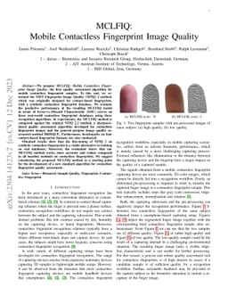 MCLFIQ: Mobile Contactless Fingerprint Image Quality