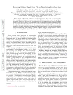 Restoring Original Signal From Pile-up Signal using Deep Learning