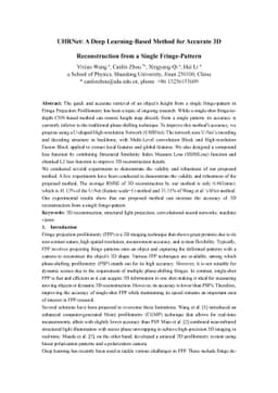 UHRNet: A Deep Learning-Based Method for Accurate 3D Reconstruction from
  a Single Fringe-Pattern
