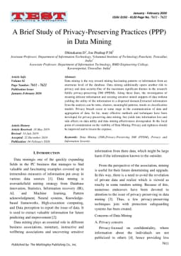 A Brief Study of Privacy-Preserving Practices (PPP) in Data Mining