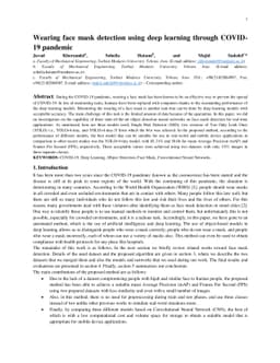 Wearing face mask detection using deep learning through COVID-19
  pandemic