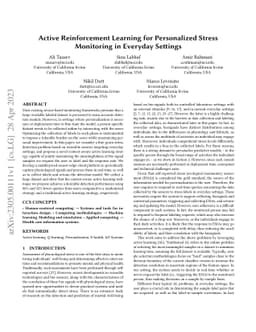Active Reinforcement Learning for Personalized Stress Monitoring in
  Everyday Settings