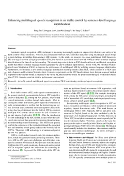 Enhancing multilingual speech recognition in air traffic control by
  sentence-level language identification