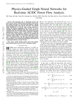 Physics-Guided Graph Neural Networks for Real-time AC/DC Power Flow
  Analysis