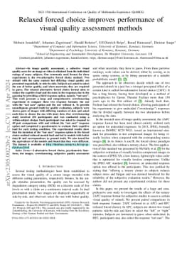 Relaxed forced choice improves performance of visual quality assessment
  methods