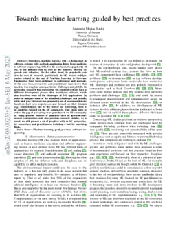 Towards machine learning guided by best practices