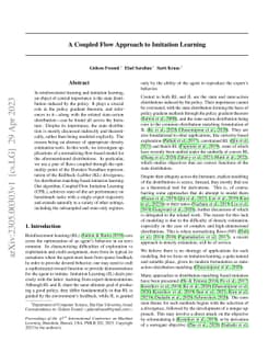 A Coupled Flow Approach to Imitation Learning