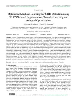 Optimized Machine Learning for CHD Detection using 3D CNN-based
  Segmentation, Transfer Learning and Adagrad Optimization