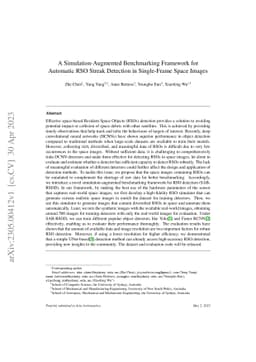 A Simulation-Augmented Benchmarking Framework for Automatic RSO Streak
  Detection in Single-Frame Space Images